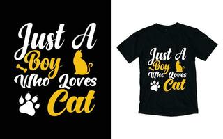 kat typografie t-shirt ontwerp vector