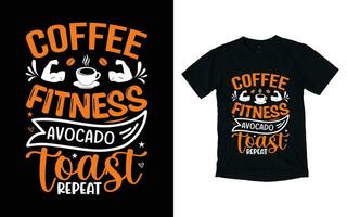 koffie typografie t-shirt ontwerp vector