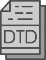 dtd het dossier formaat vector icoon ontwerp