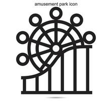 amusement park icoon, vector illustratie