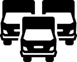 solide icoon voor vrachtwagens vector