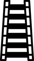 solide icoon voor ladder vector