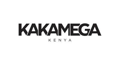 kakamega in de Kenia embleem. de ontwerp Kenmerken een meetkundig stijl, vector illustratie met stoutmoedig typografie in een modern lettertype. de grafisch leuze belettering.