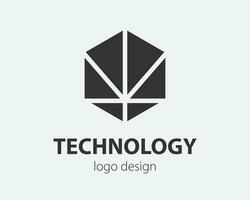 neiging logo vector zeshoek tech ontwerp. technologie logotype voor slim systeem, netwerk sollicitatie, crypto icoon.