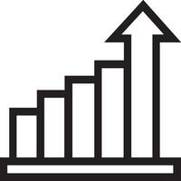 groei bedrijf icoon symbool vector afbeelding. illustratie van de vooruitgang schets infographic strategie ontwikkeling ontwerp beeld