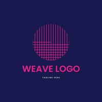 weven logo ontwerpen vector, 2 kleuren combinatie, gemakkelijk en minimalistisch ontwerp gebruikt voor ieder type van ondernemingen en producten vector