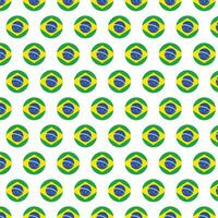 Brazilië vlag patroon in cirkel vorm herhaling ontwerp vector
