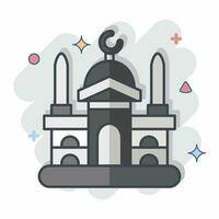 icoon Damascus. verwant naar hoofdstad symbool. grappig stijl. gemakkelijk ontwerp bewerkbaar. gemakkelijk illustratie vector