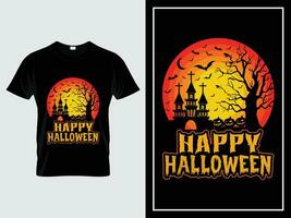 gelukkig halloween grafisch t overhemd ontwerp illustratie vector