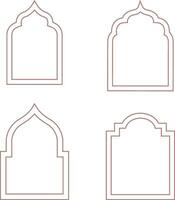 Ramadan boog met gemakkelijk ontwerp. esthetisch kader. geïsoleerd vector