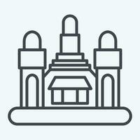 icoon Bangkok. verwant naar hoofdstad symbool. lijn stijl. gemakkelijk ontwerp bewerkbaar. gemakkelijk illustratie vector