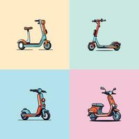 elektrisch scooter vector klem kunst illustratie