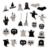 reeks van halloween stickers. kogel logboek stickers, planner, plakboek stickers ontwerp. vector