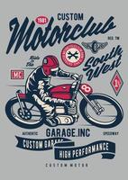 custom motorclub retro design vector