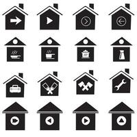 huis vector icoon set. huis illustratie teken verzameling. gebouw symbool.