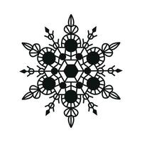 vector zwart nagemaakt ronde ornament ingewikkeld vector bloem patroon in ronde vorm floreren ontwerp