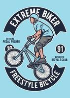 extreme fiets vintage badge, retro badge ontwerp vector