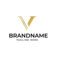 gemakkelijk en elegant brief v logo vector