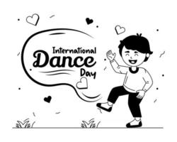 internationale dansdag vector