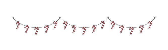 snoep riet slinger vector illustratie, Kerstmis grafiek feestelijk winter vakantie seizoen vlaggedoek
