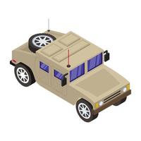 militaire jeep en voertuig vector