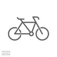 fiets, sport fiets icoon. berg fietsen, pedaal ras oefening logo sjabloon voor veel doel. bewerkbare hartinfarct. vector illustratie. ontwerp Aan wit achtergrond. eps 10