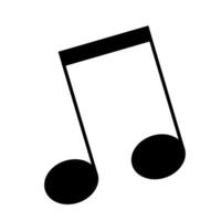 muziek- Notitie icoon geïsoleerd over- wit achtergrond. musical vector icoon voor websites, musical apps en decoratie doeleinden