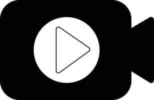 video camera vorm met een Speel knop icoon. video streaming symbool vector illustratie
