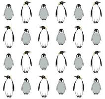 vector naadloos patroon van keizer pinguïn