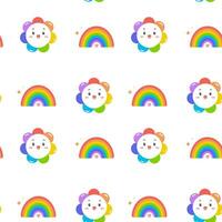 baby regenboog kleurrijk naadloos patroon vector