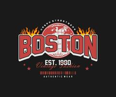 Boston leuze typografie ontwerp wijnoogst mode. varsity ontwerp illustratie voor streetwear en stedelijk stijl t-shirts ontwerp, hoodies, enz vector