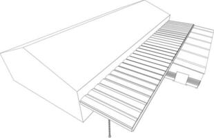 3d illustratie van gebouw project vector