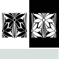 abstract naadloos patroon met silhouetten bloemen in zwart en wit. bloemen herhalen monochroom achtergrond. eindeloos afdrukken textuur. kleding stof ontwerp. behang - vector