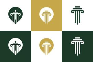 reeks van advocaat logo ontwerp element vector icoon met creatief idee