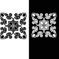 abstract naadloos patroon met silhouetten bloemen in zwart en wit. bloemen herhalen monochroom achtergrond. eindeloos afdrukken textuur. kleding stof ontwerp. behang - vector