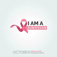 machtigen hoop met roze kunst borst kanker vector