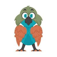 een mooi vogel met helder en gelukkig kleuren vector illustratie