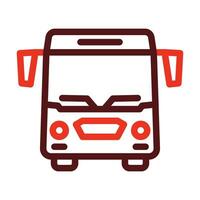 bus vector dik lijn twee kleur pictogrammen voor persoonlijk en reclame gebruiken.