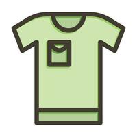 t-shirt vector dik lijn gevulde kleuren icoon voor persoonlijk en reclame gebruiken.