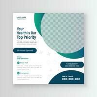 medisch gezondheidszorg sociaal media post-banner of sjabloon ontwerp vector