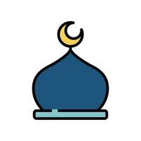 moskee koepels icoon. dun lineair moskee koepels schets icoon geïsoleerd Aan wit achtergrond van religie verzameling. lijn vector teken, symbool voor web en mobiel
