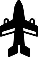 solide icoon voor vliegmaatschappij vector