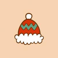 Kerstmis de kerstman hoed symbool. sociaal media na. Kerstmis vector illustratie.