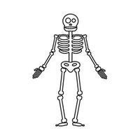 gelukkige halloween-skeletillustratie vector