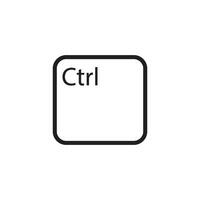 ctrl sleutel icoon vector