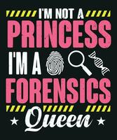 ik ben een prinses ik ben forensisch onderzoek koningin vector
