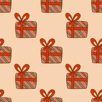 Kerstmis geschenk doos patroon achtergrond. sociaal media na. Kerstmis decoratie vector illustratie.