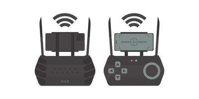 afgelegen controle voor dar en quadcopter. geïsoleerd. vector illustratie.