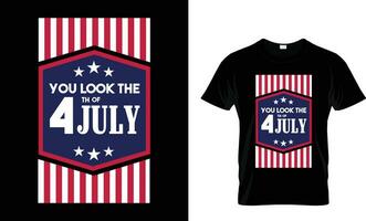 vierde van juli - 4e van juli vector ontwerp, illustratie voor prints Aan t-shirts.