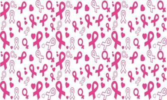 borst kanker bewustzijn maand symbool embleem naadloos patroon. vector.borst kanker bewustzijn patroon vector
